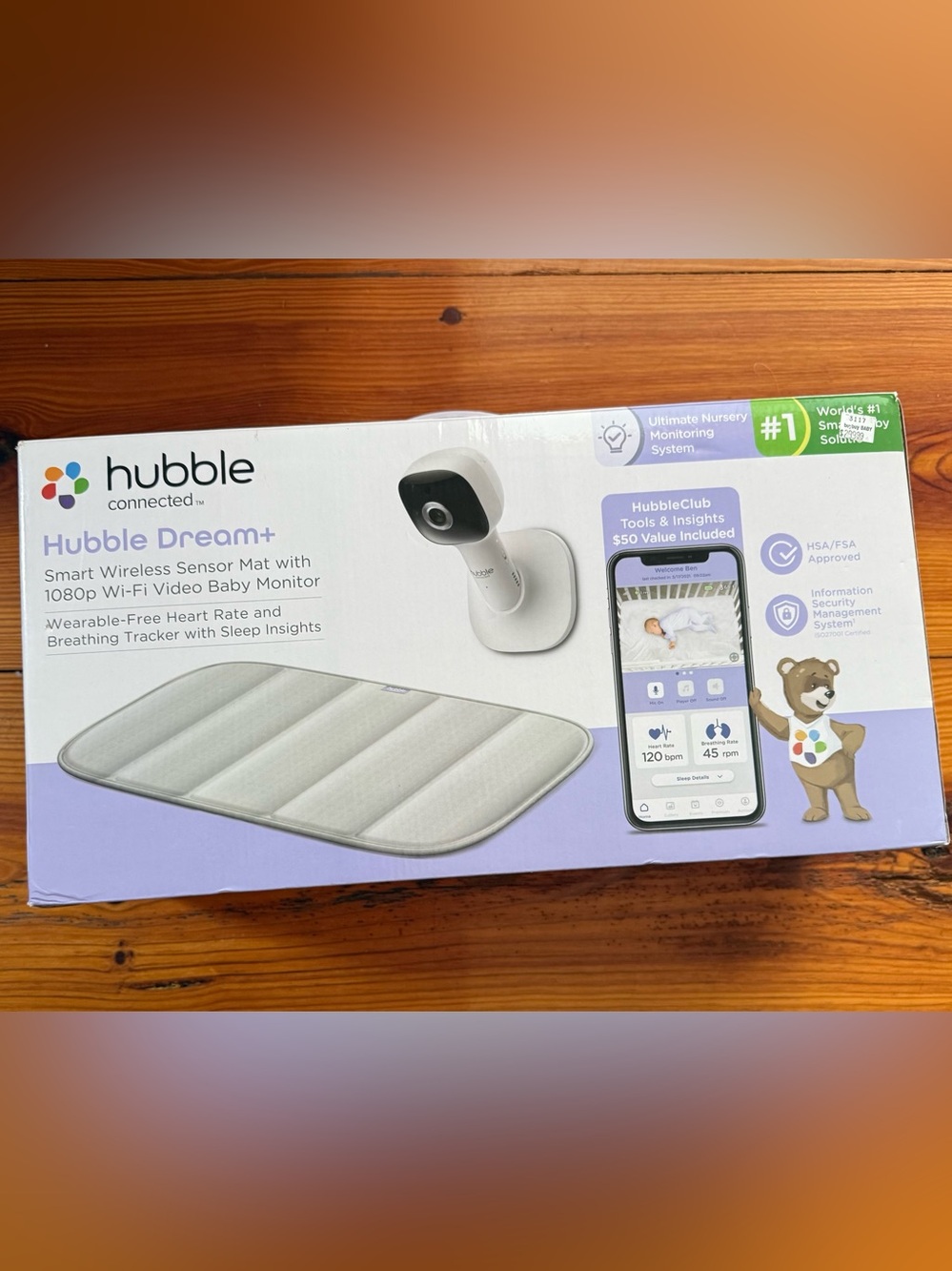 Hubble Dream+ Baby Monitor & Sensing Mat in Light Gray